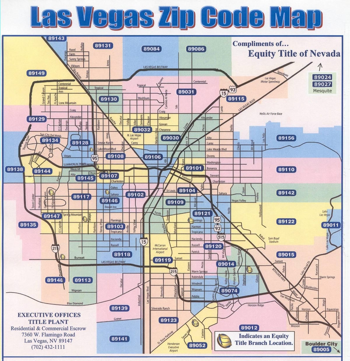 cep mapa de Las Vegas
