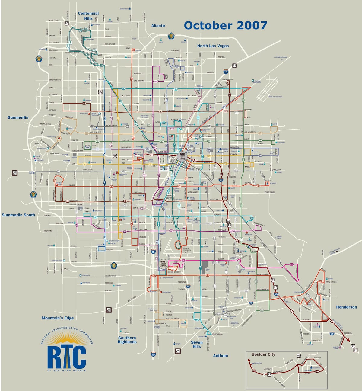 Las Vegas transporte mapa