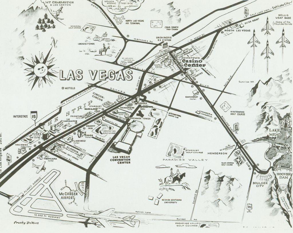 old Las Vegas strip mapa