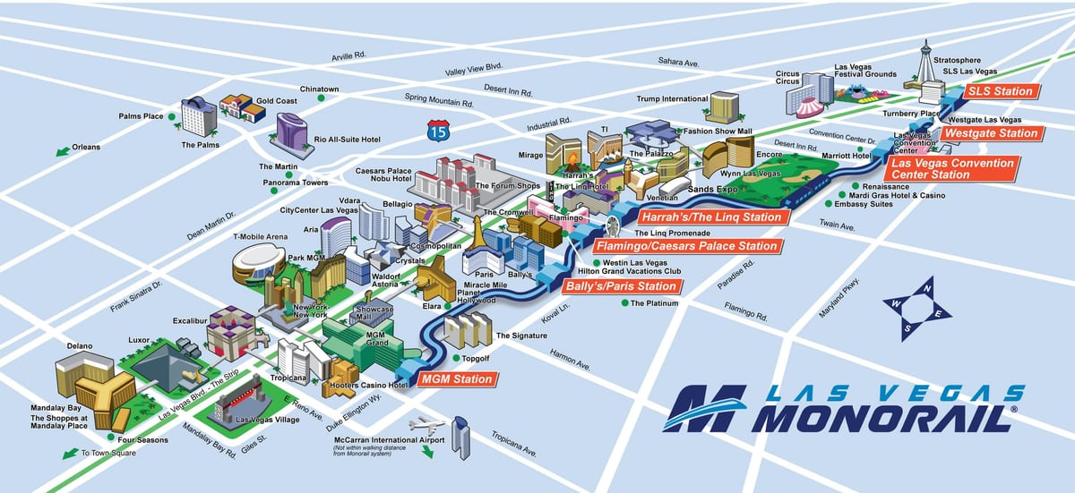 mapa do SLS Las Vegas